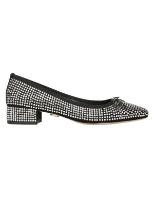 Cecile Crystal Bow Ballerina Flats