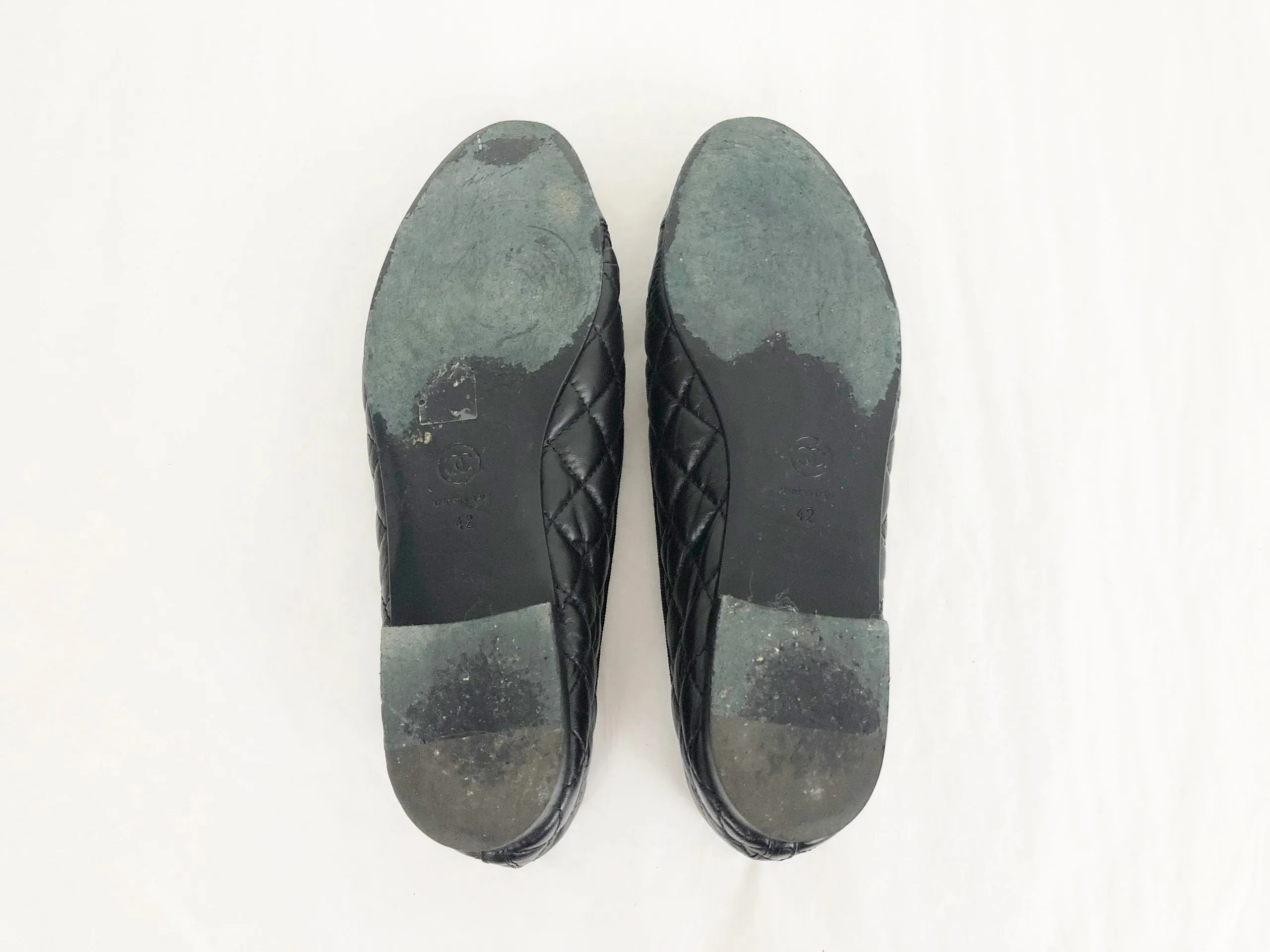 Chanel Quilted Ballet Flats Size 42 It (12 Us)