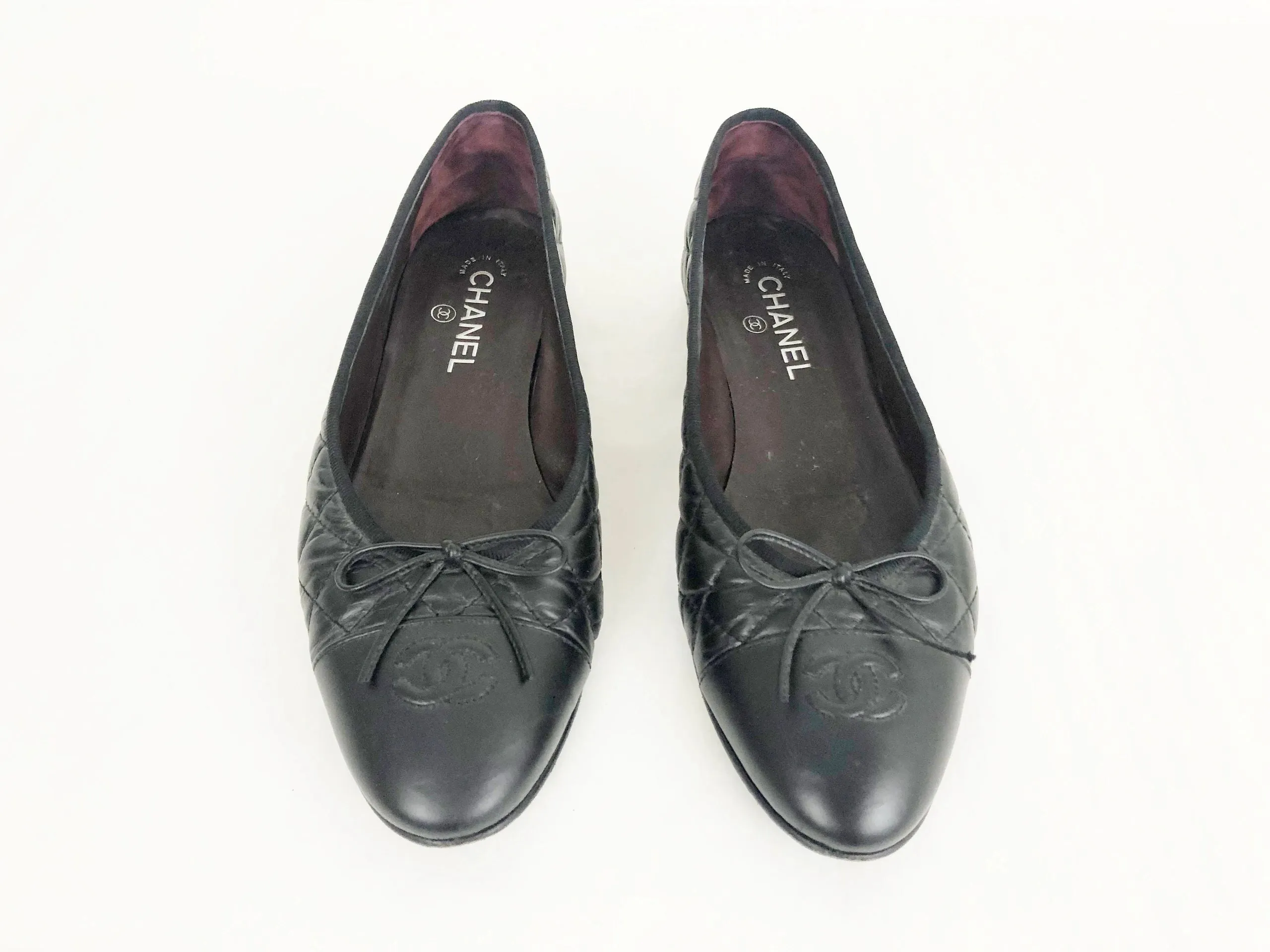 Chanel Quilted Ballet Flats Size 42 It (12 Us)