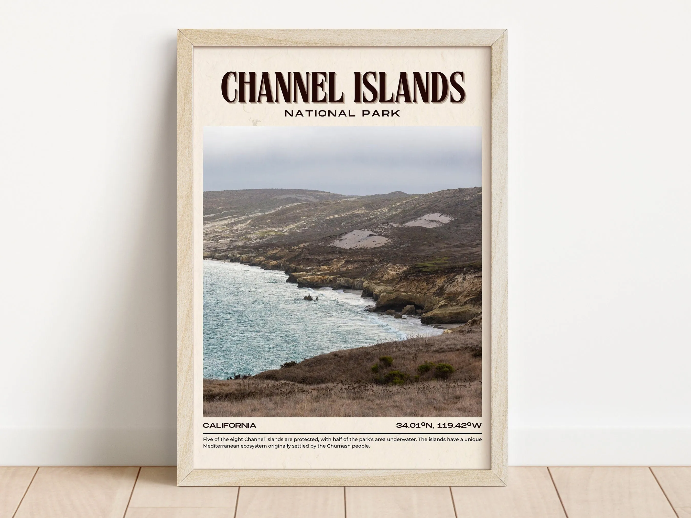 Channel Islands Vintage Wall Art, California, USA
