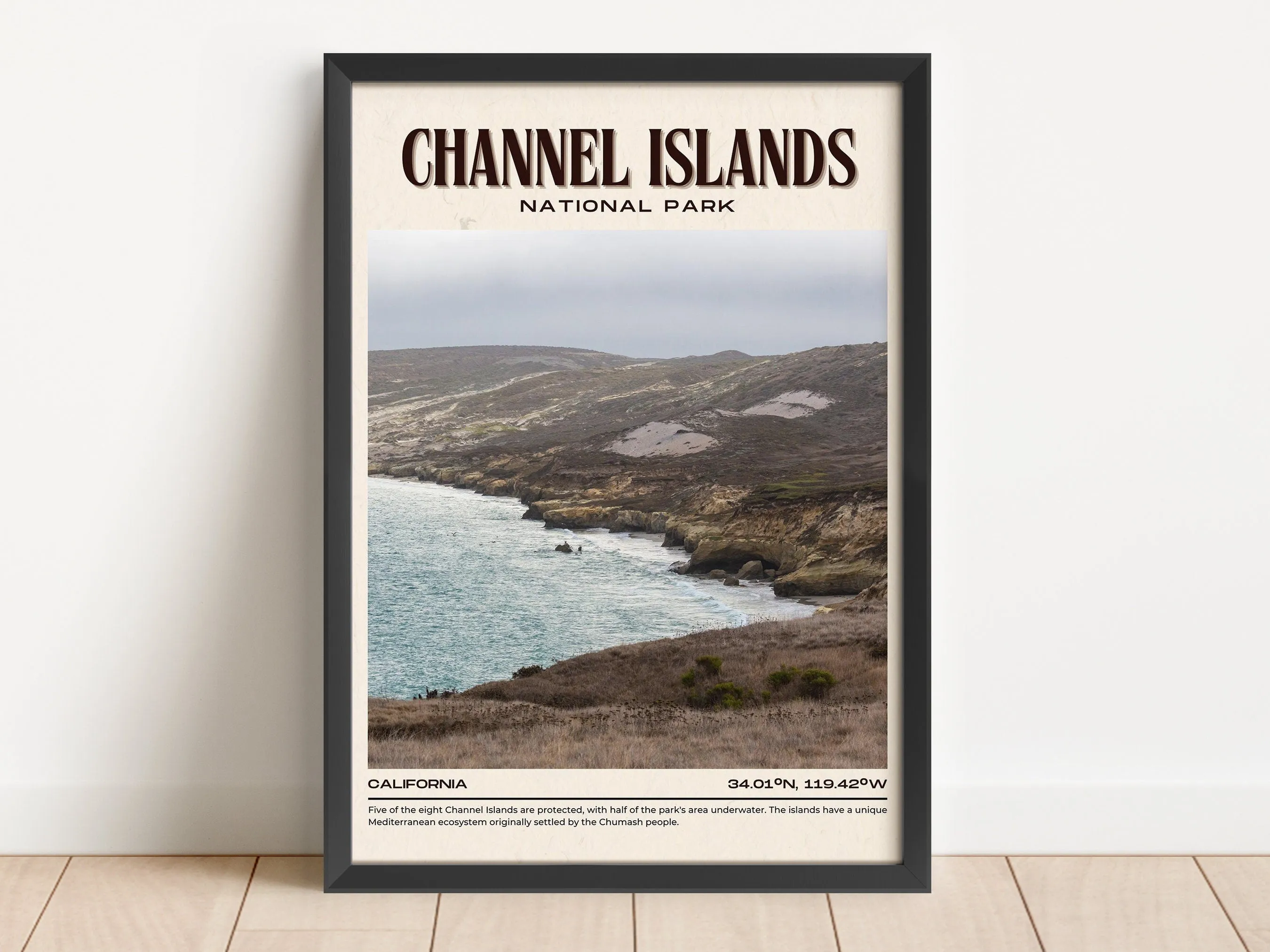 Channel Islands Vintage Wall Art, California, USA