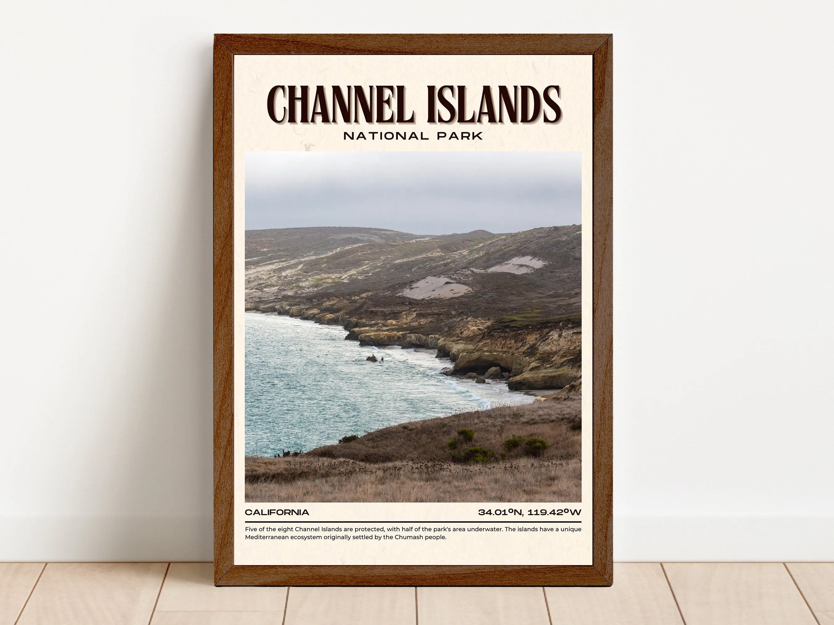 Channel Islands Vintage Wall Art, California, USA