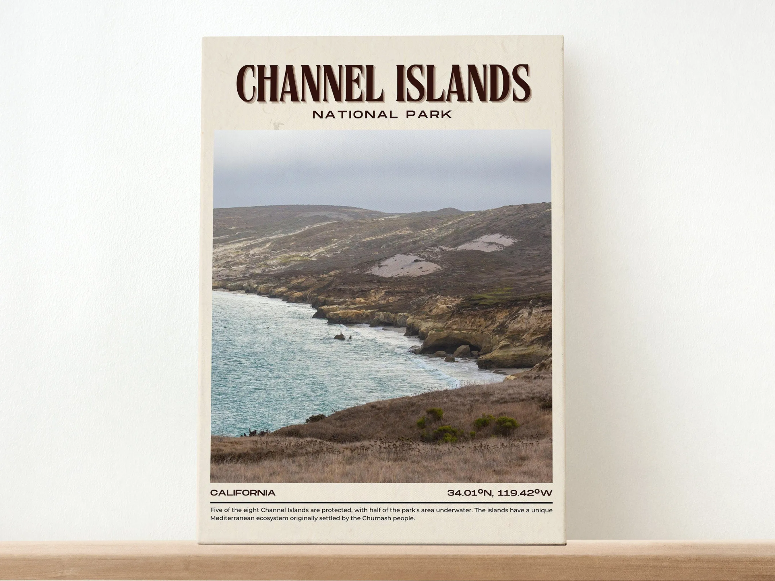 Channel Islands Vintage Wall Art, California, USA