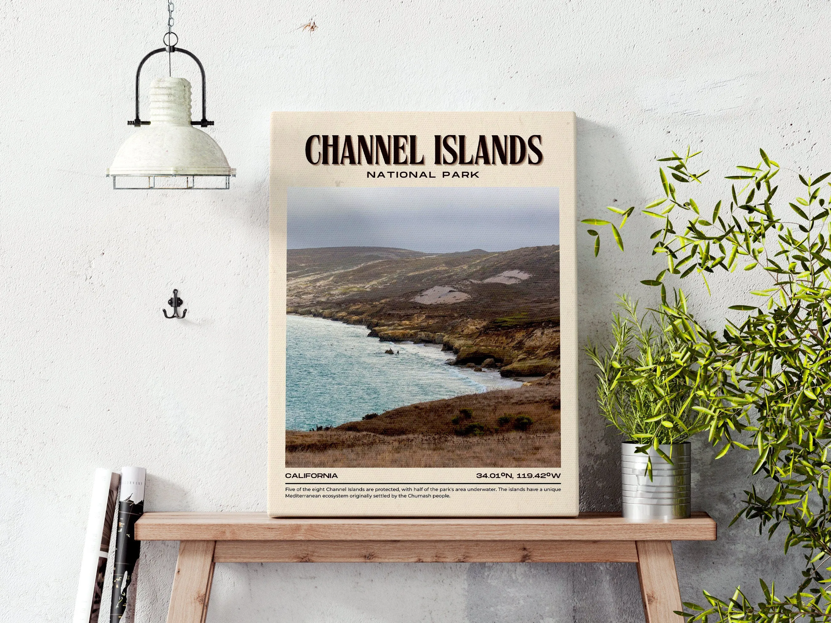Channel Islands Vintage Wall Art, California, USA