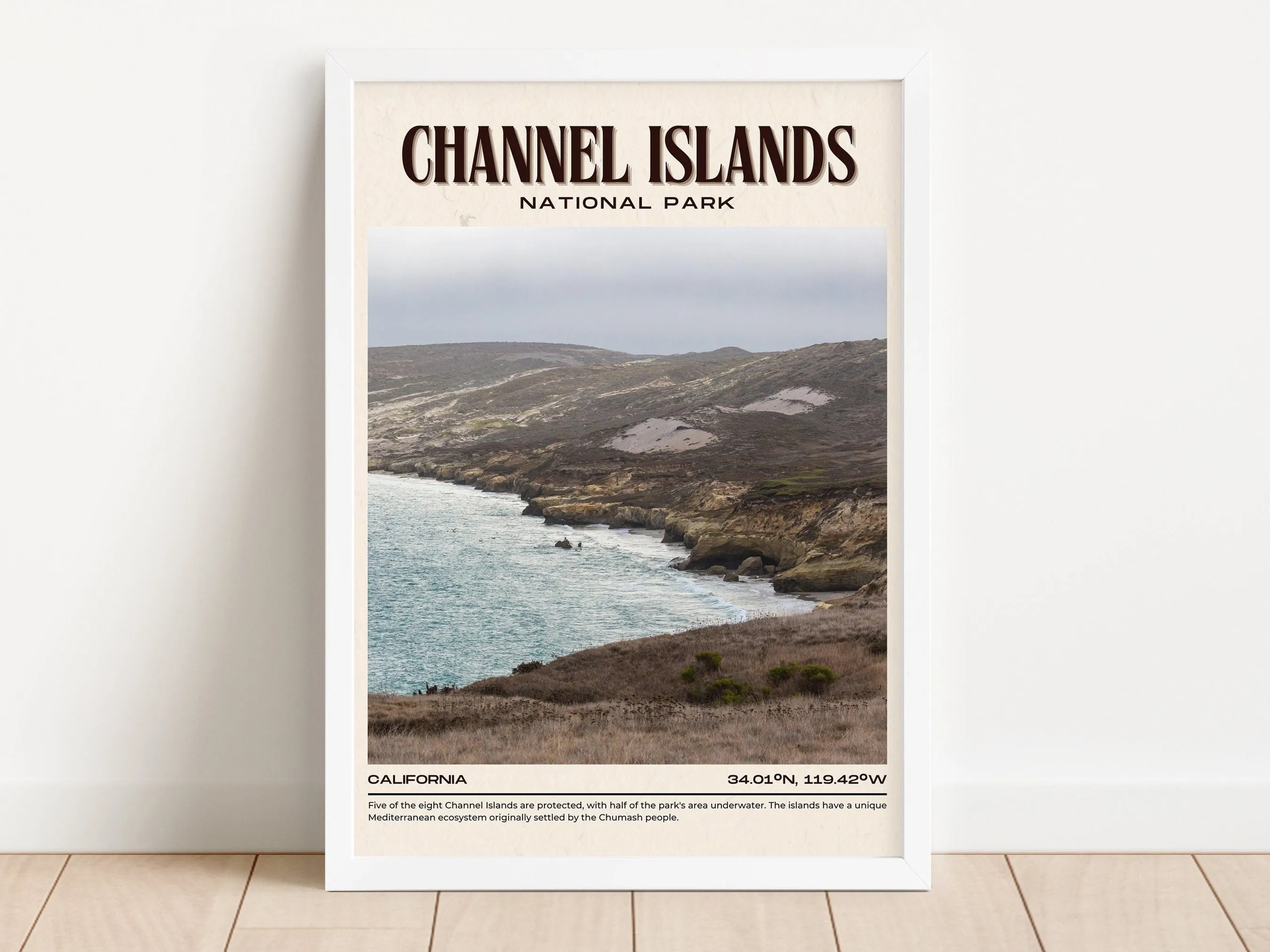 Channel Islands Vintage Wall Art, California, USA