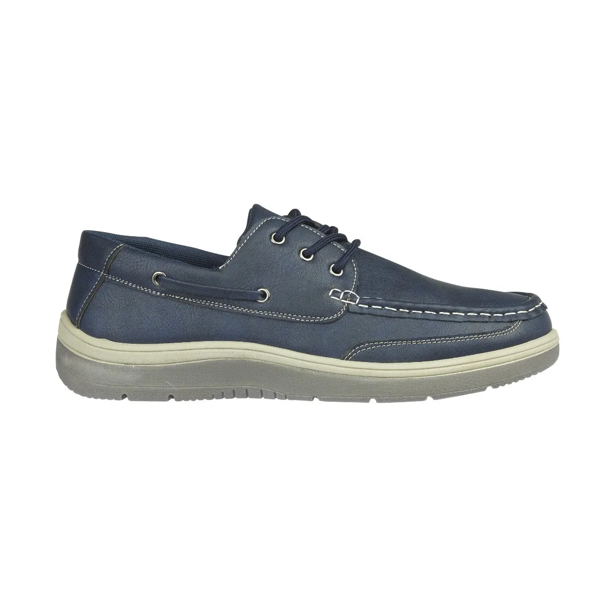 Charles Southwell Falmouth Men's Lace up Moccasin Boat Shoe Navy