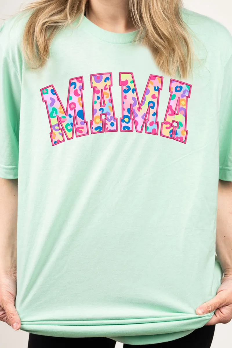 Cheetah Vibes Mama Combed Cotton T-Shirt