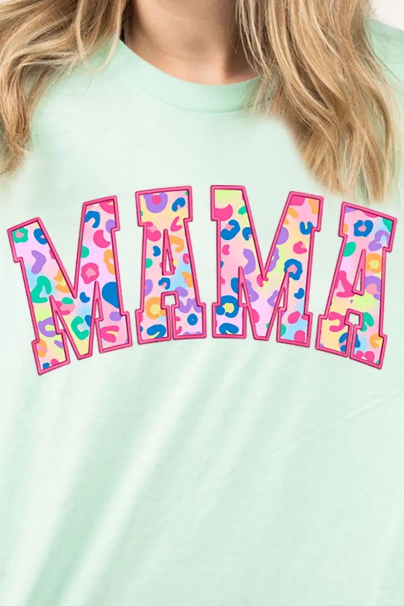 Cheetah Vibes Mama Combed Cotton T-Shirt
