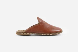 Chestnut Handmade Leather Slippers (Women's)