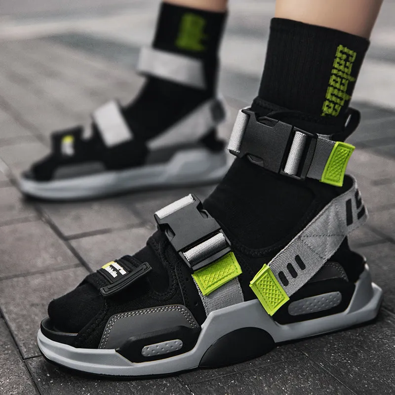 Chictango Futuristic Multi-Color Strap Sandals
