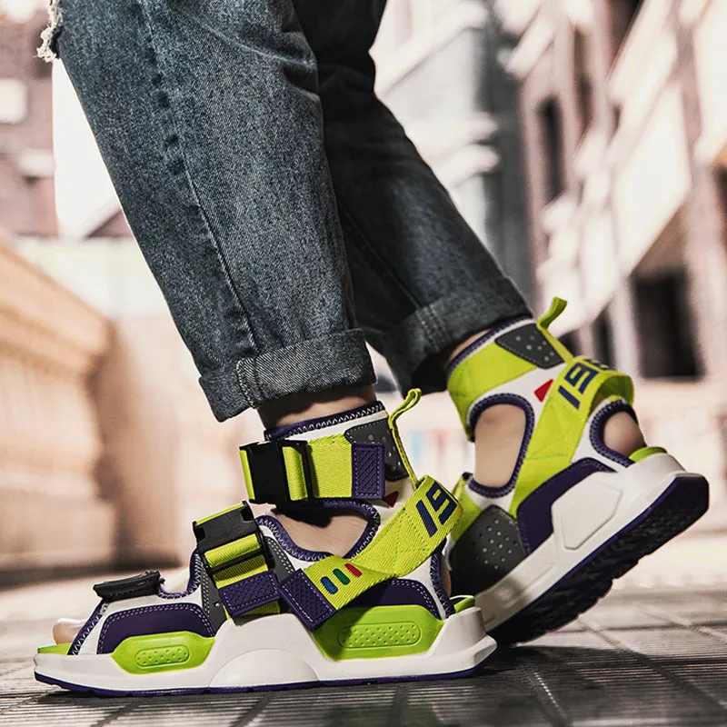 Chictango Futuristic Multi-Color Strap Sandals