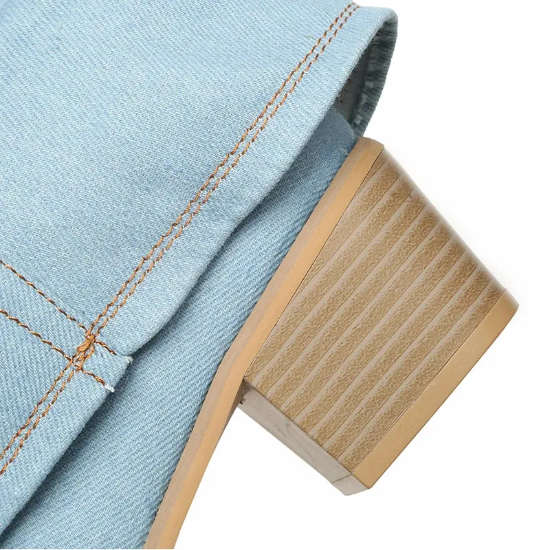 CLAIRE | DENIM KNEE BOOTS