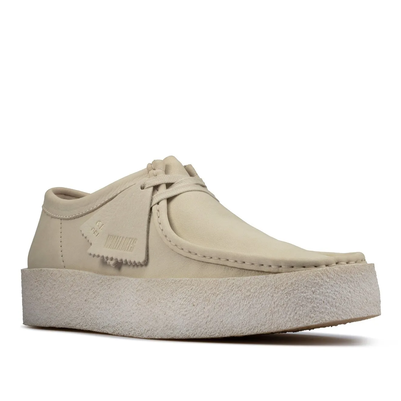 Clarks Men's Shoes Wallabee Cup White Nubuck