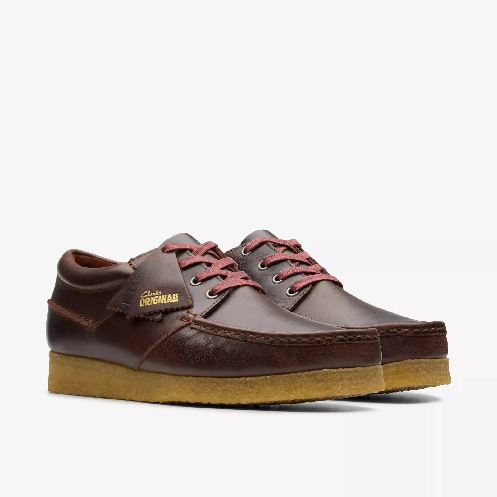 Clarks Men's Wallabee Boat Red Leather 26178127