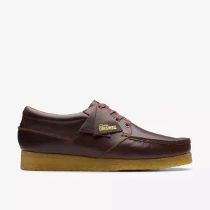 Clarks Men's Wallabee Boat Red Leather 26178127