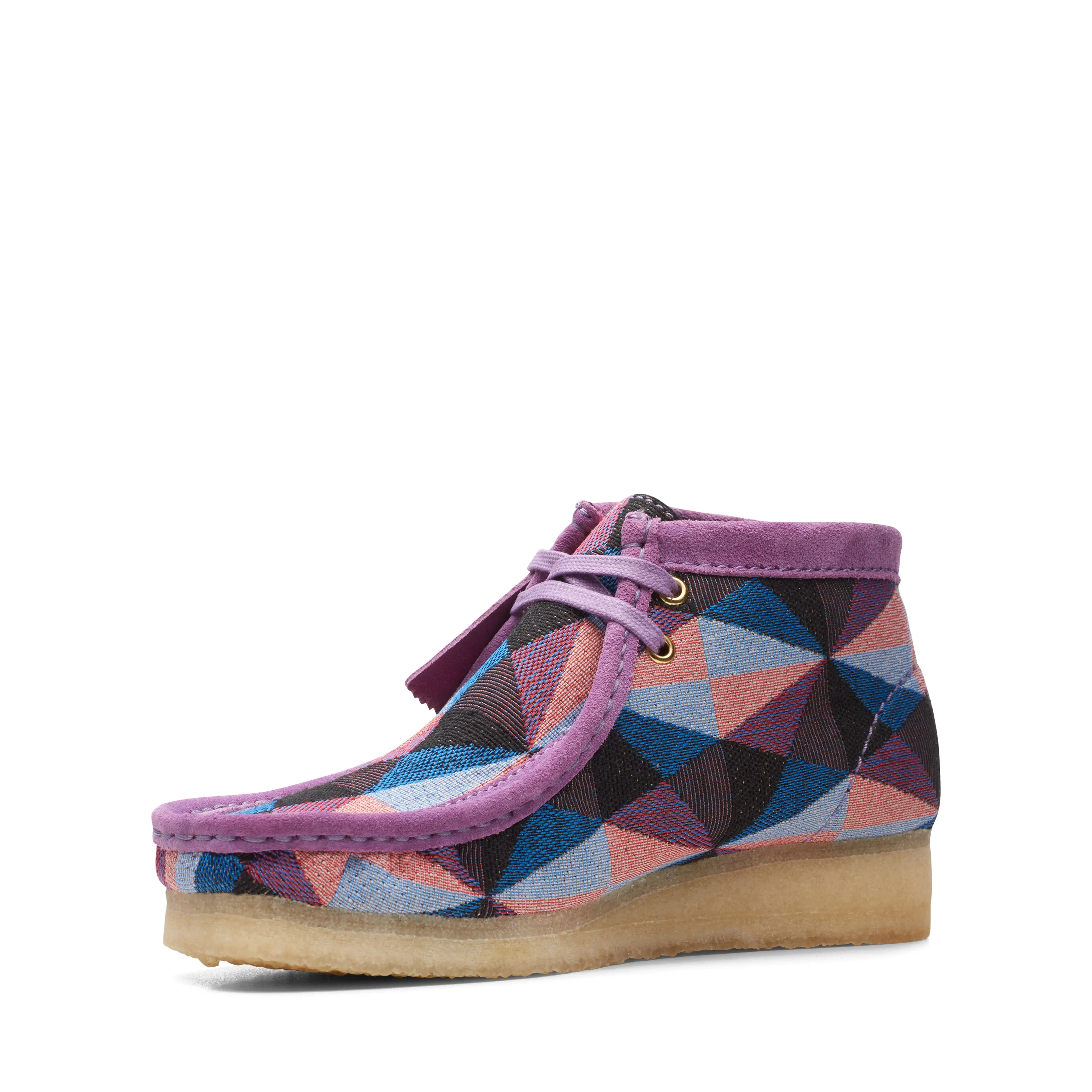 Clarks Women's Wallabee Boots Purple Combi