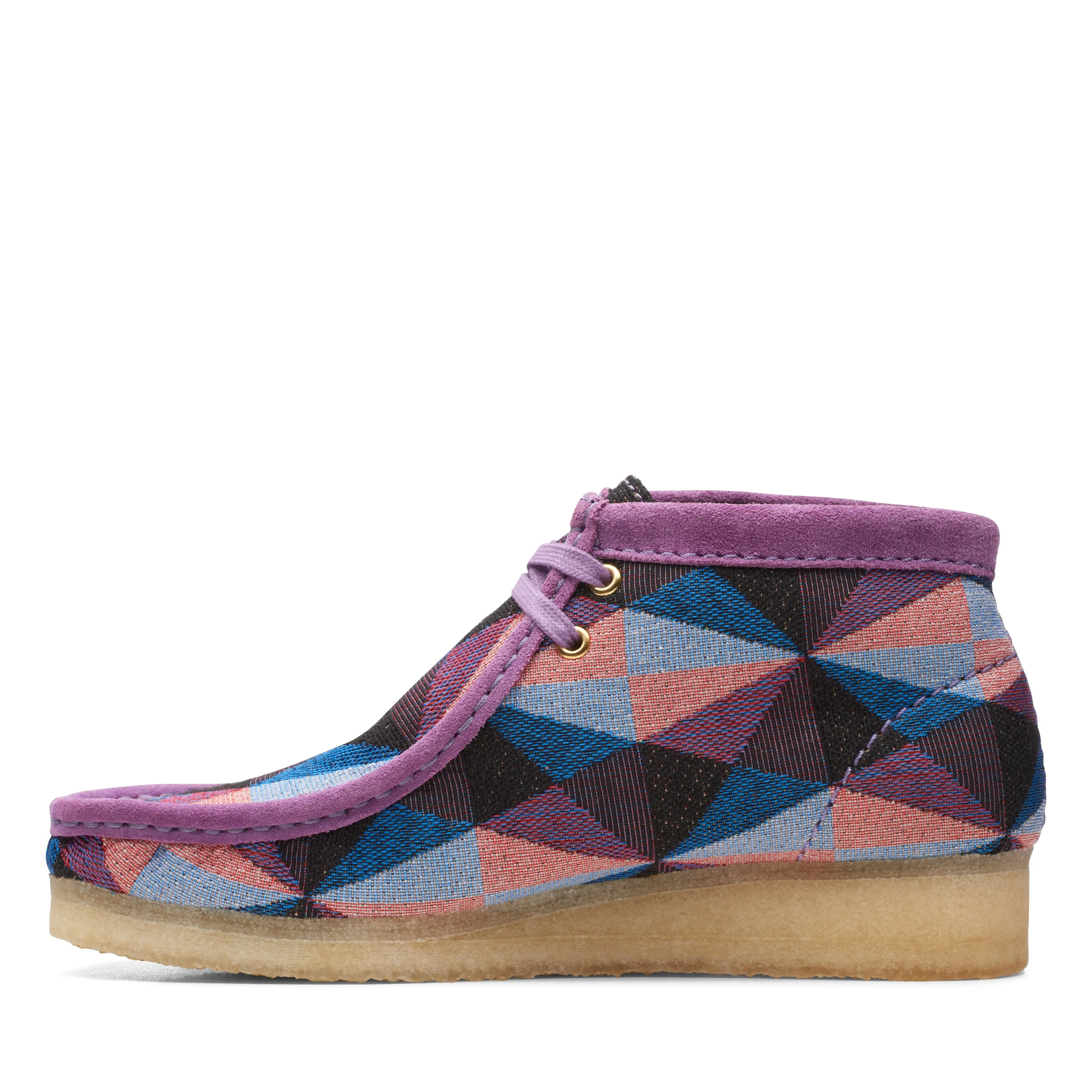 Clarks Women's Wallabee Boots Purple Combi