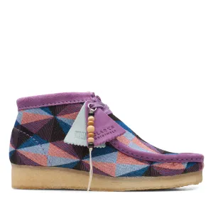 Clarks Women's Wallabee Boots Purple Combi