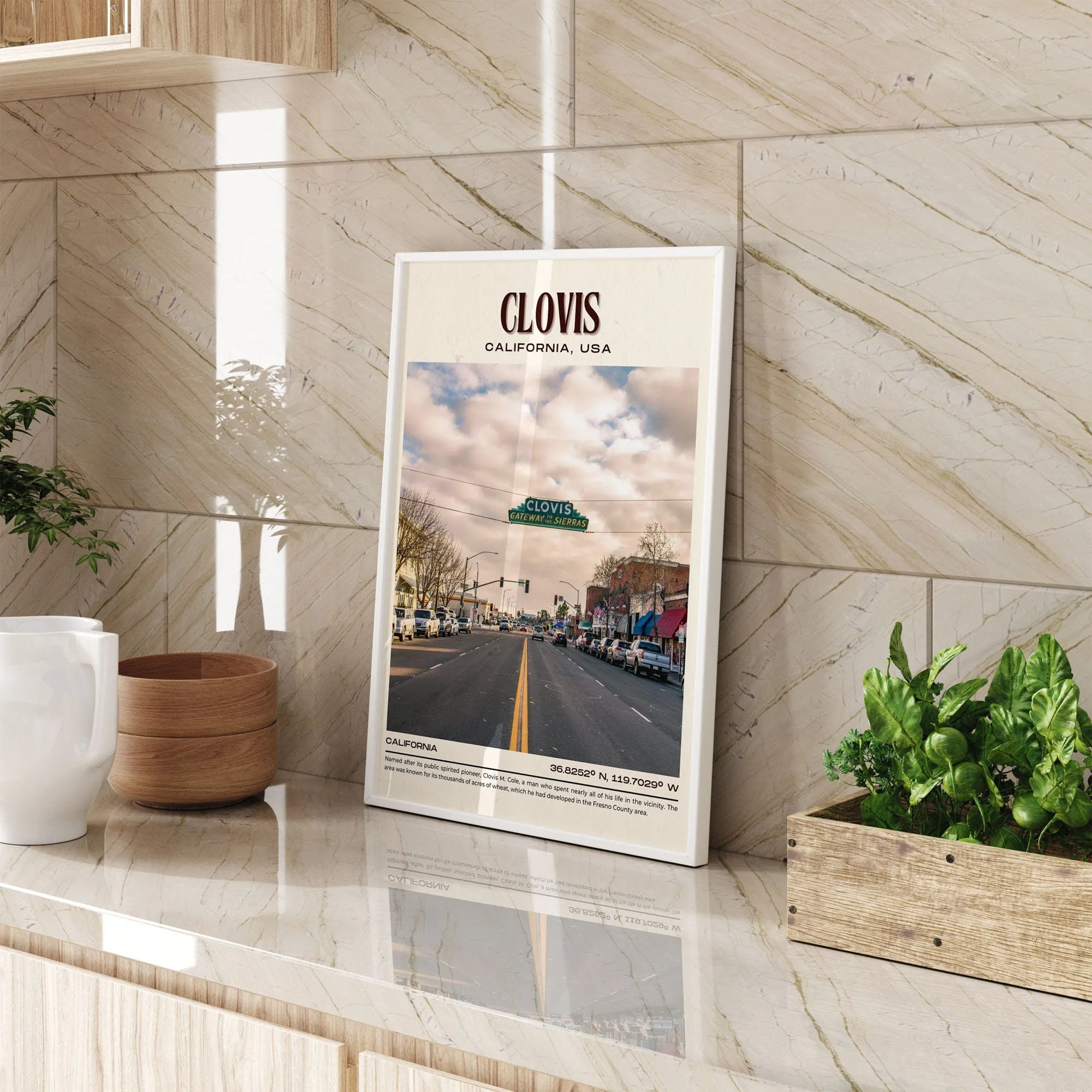 Clovis Vintage Wall Art, California, USA