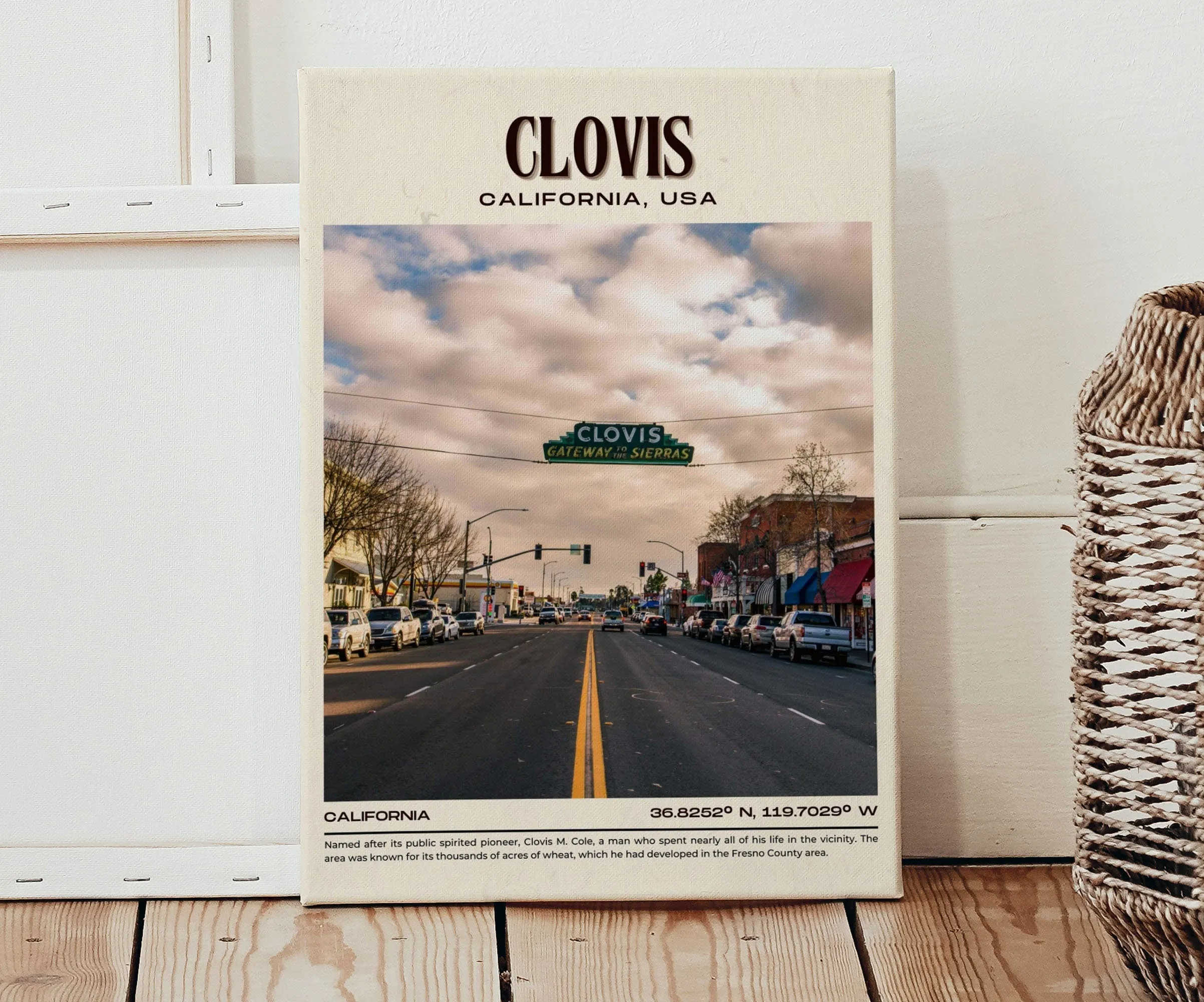 Clovis Vintage Wall Art, California, USA