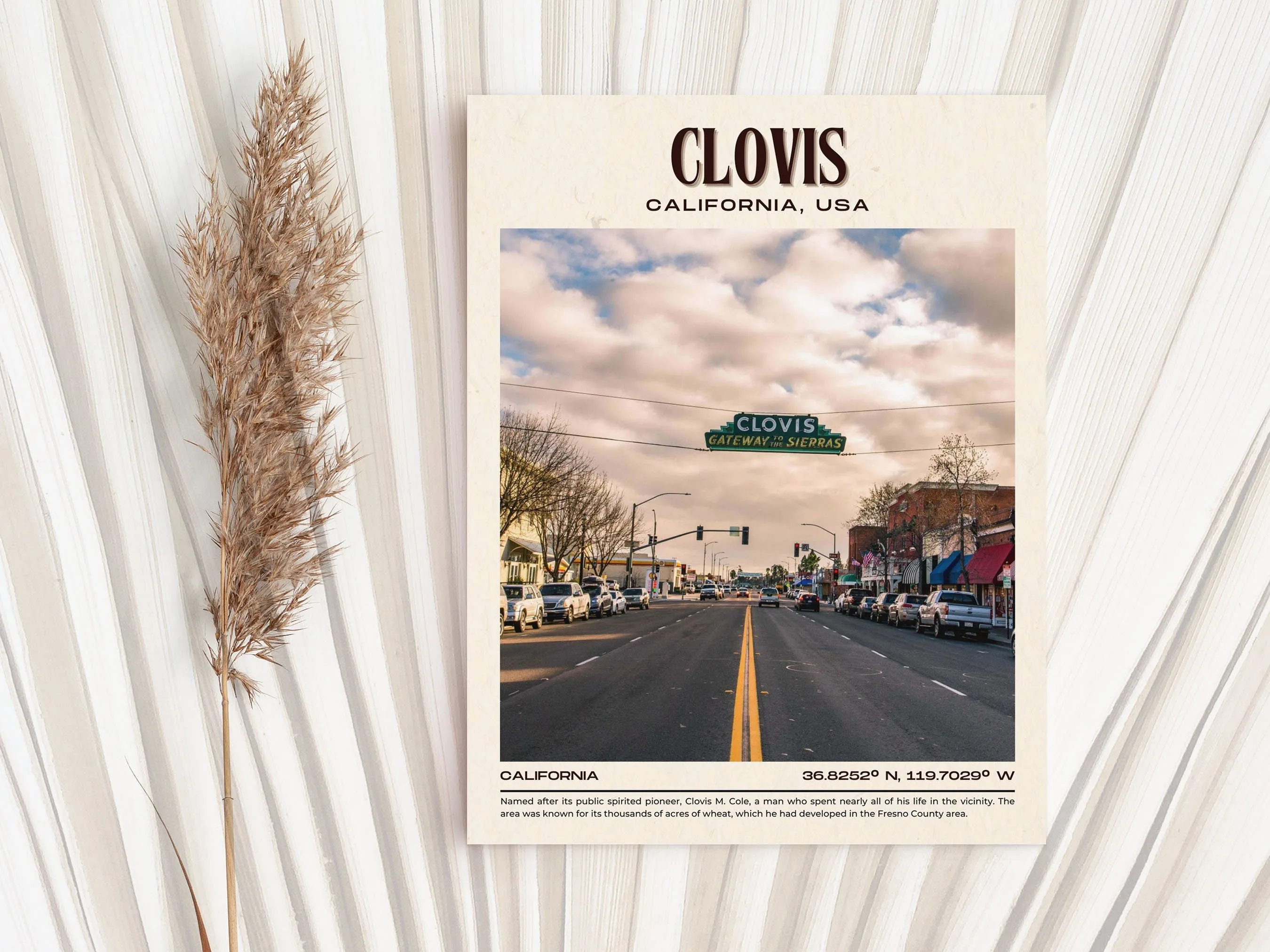 Clovis Vintage Wall Art, California, USA