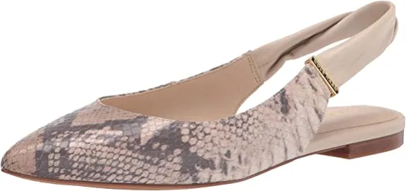 Cole Haan womens Eden Skimmer Ballet Flat, Python Printed Leather Cement Leather, 9 US