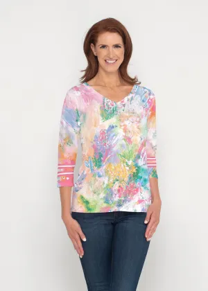 Cool Desert Vibes (17232) ~ Signature 3/4 Sleeve V-Neck Top