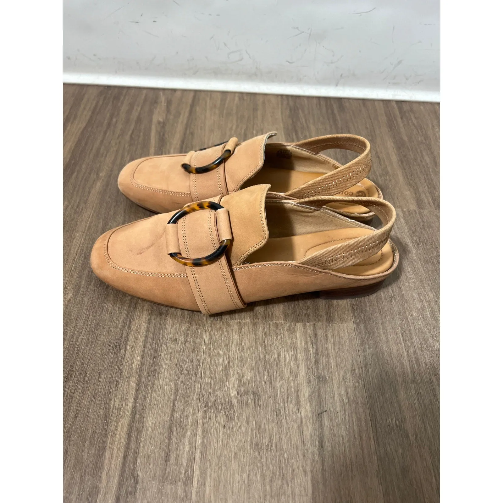 Corso Como Camel Sling Back Leather Flats. Size 8.5