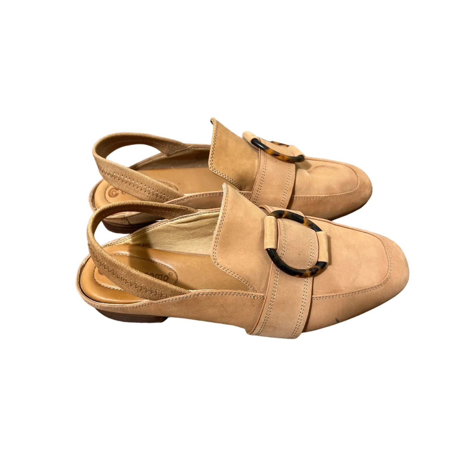 Corso Como Camel Sling Back Leather Flats. Size 8.5