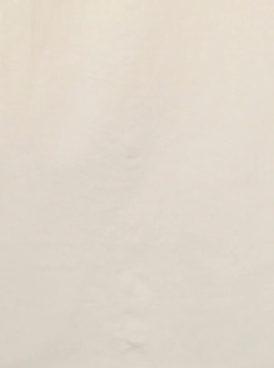 Cream Solid Slim Fit Casual Shirt | JadeBlue