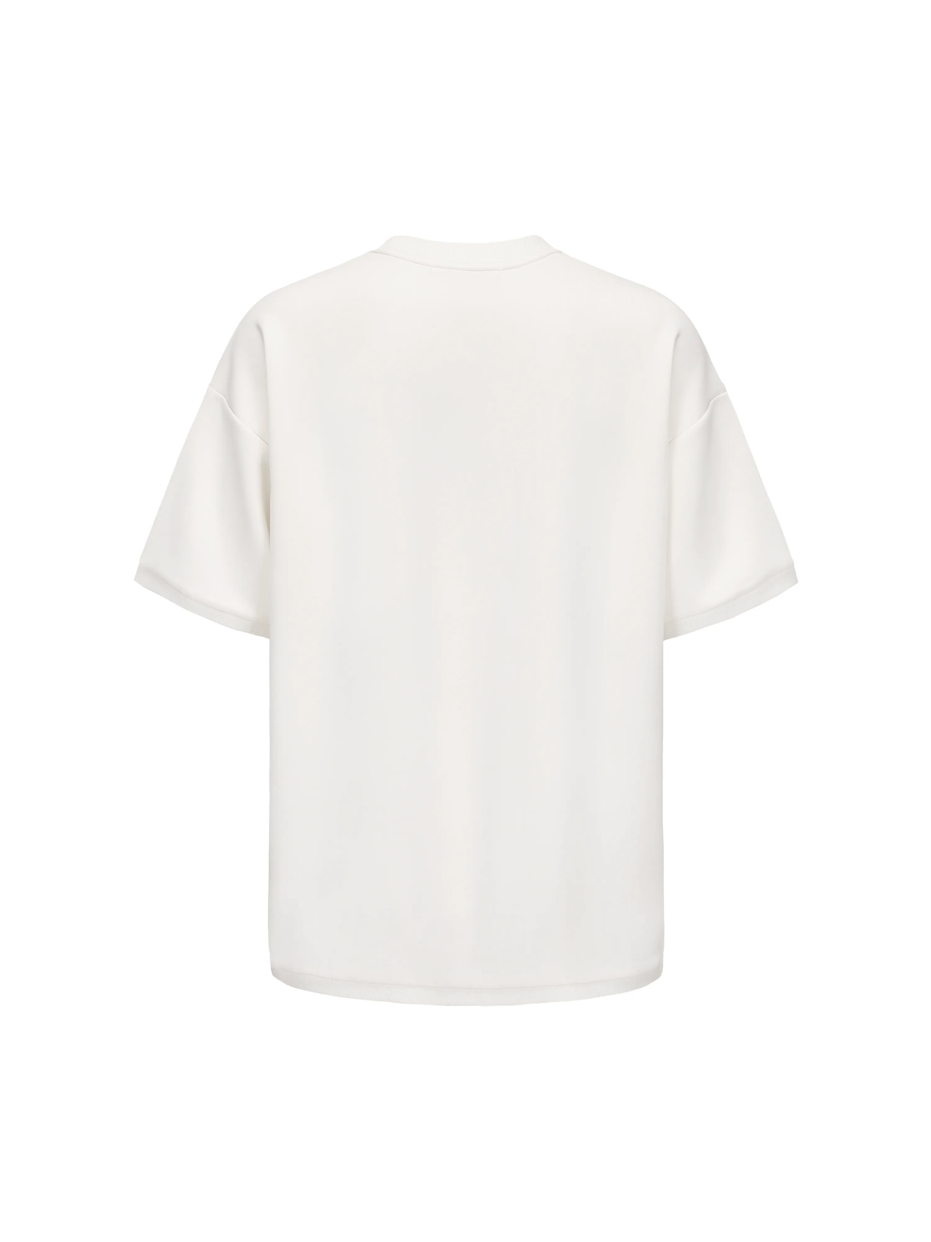 Cream White Cupro Cotton T-shirt