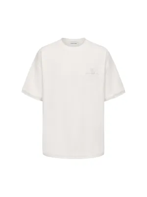 Cream White Cupro Cotton T-shirt