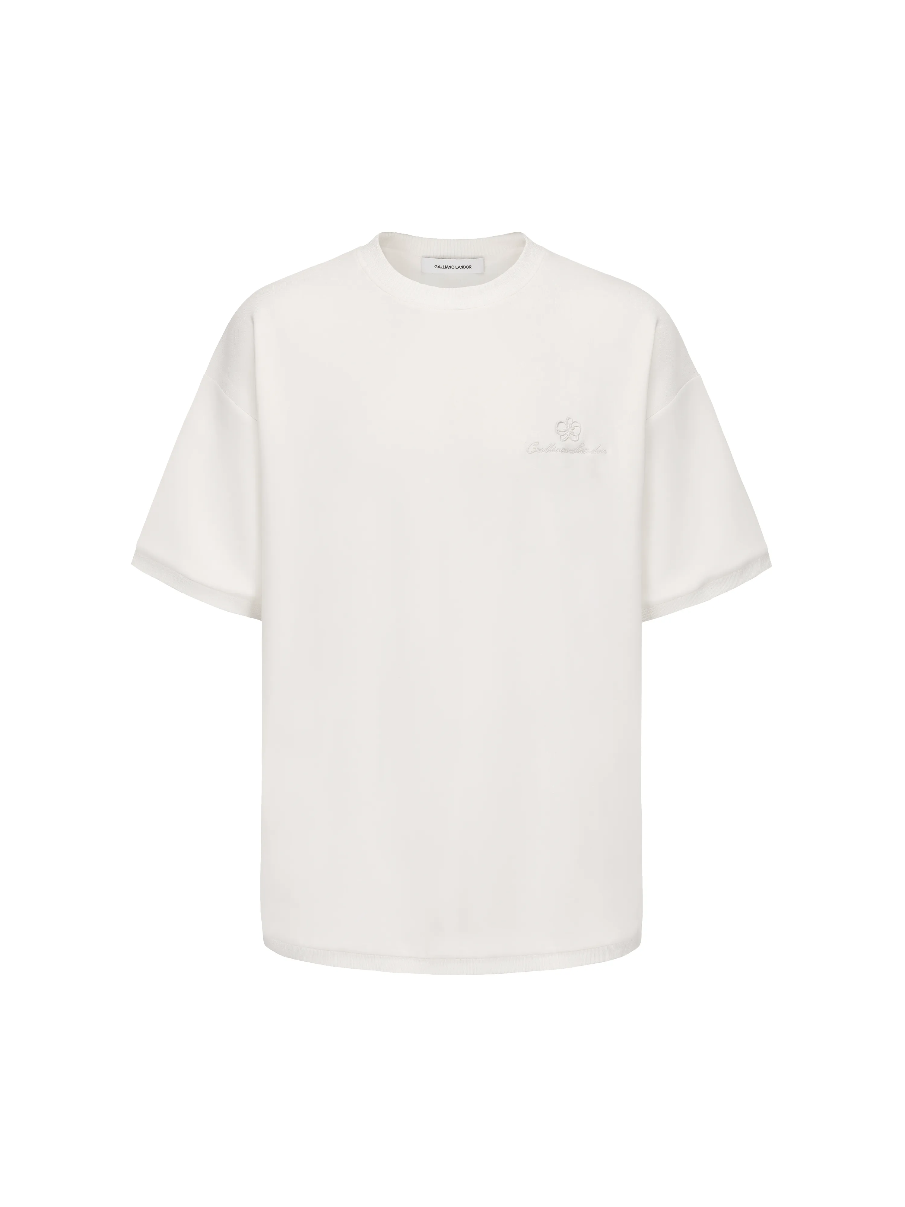 Cream White Cupro Cotton T-shirt