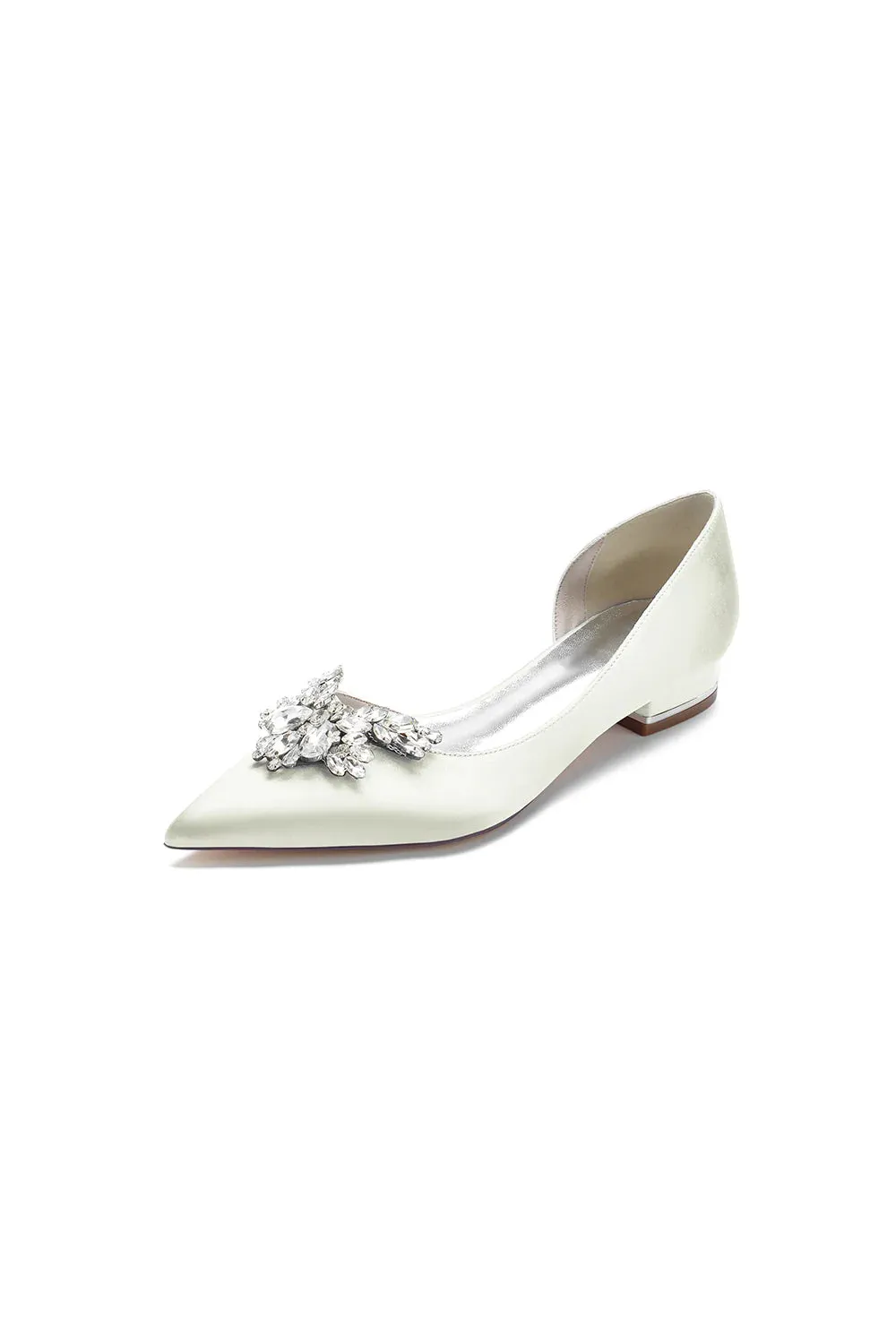 Crystal Pointed Toe Flats