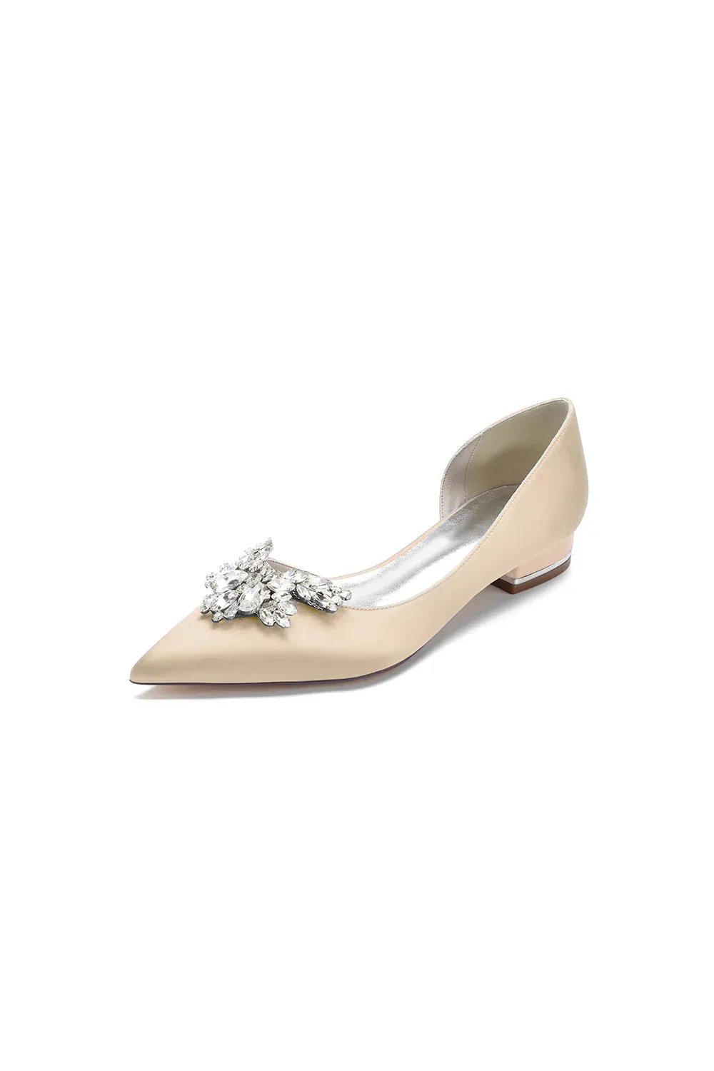 Crystal Pointed Toe Flats