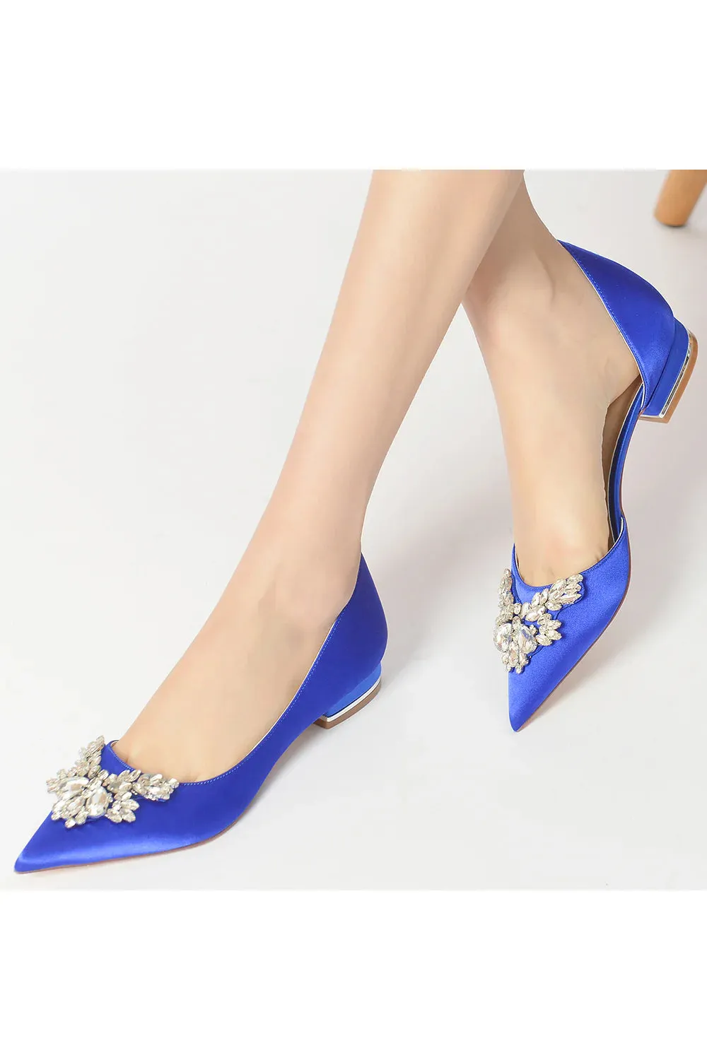 Crystal Pointed Toe Flats