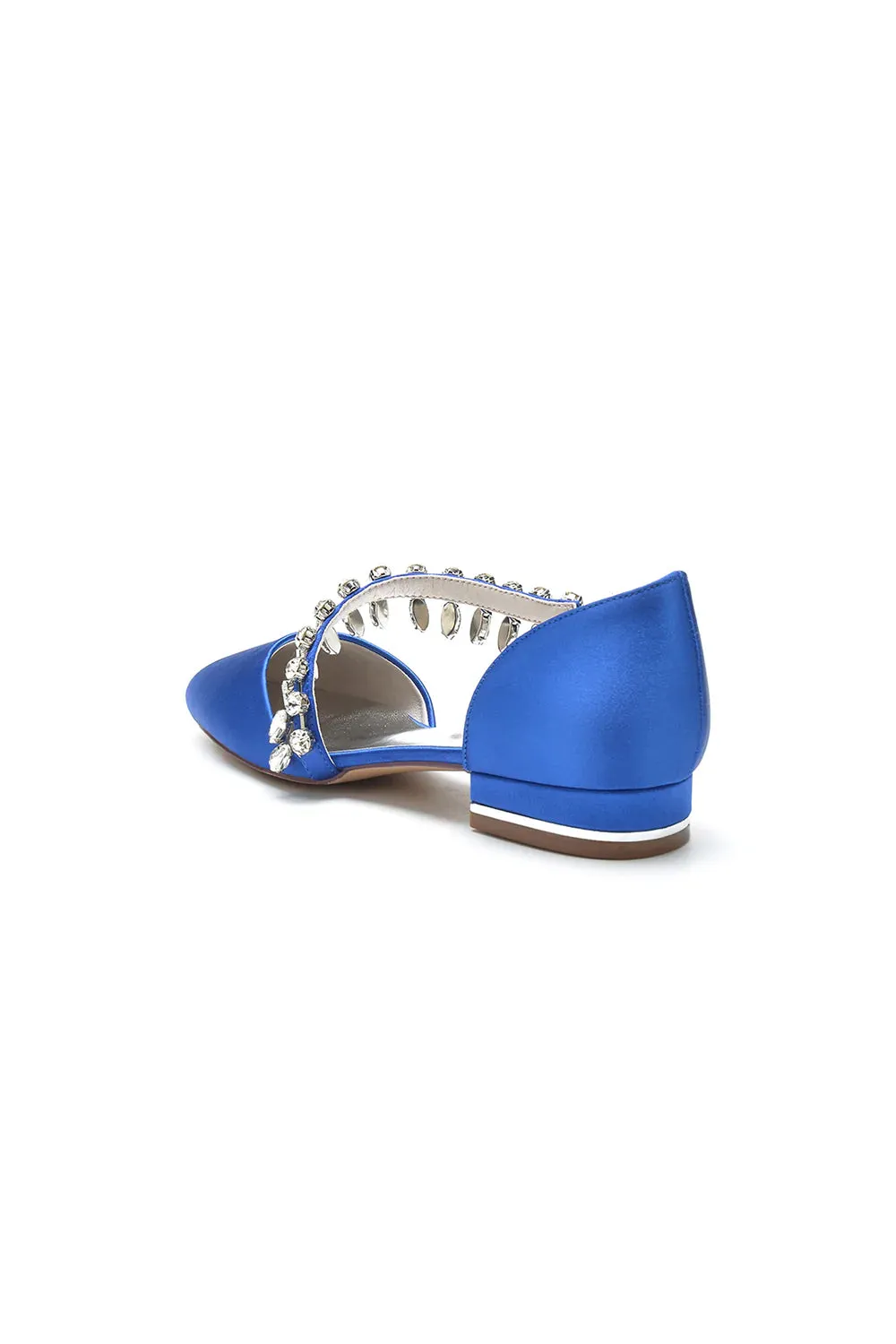 Crystal Strap Round Toe Flats