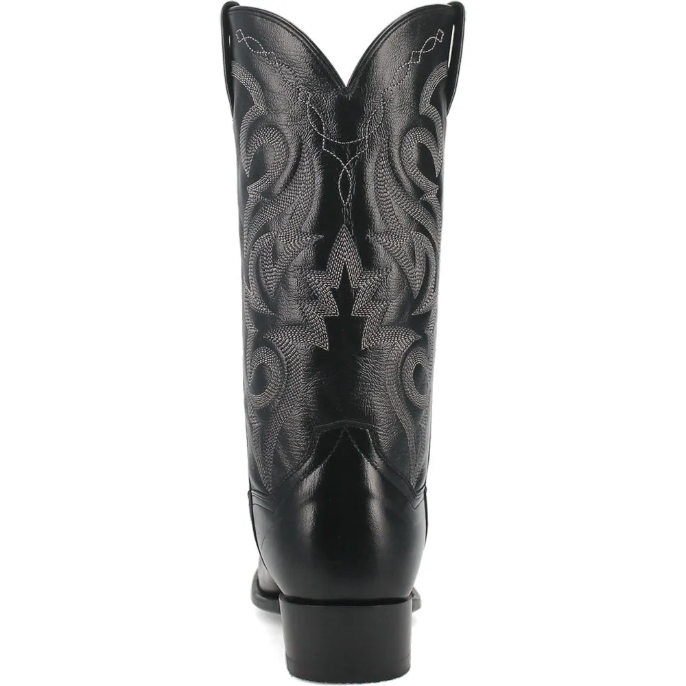Dan Post Men’s Milwaukee 13” J Pointed Toe Black Cowboy Fine Leather Boot