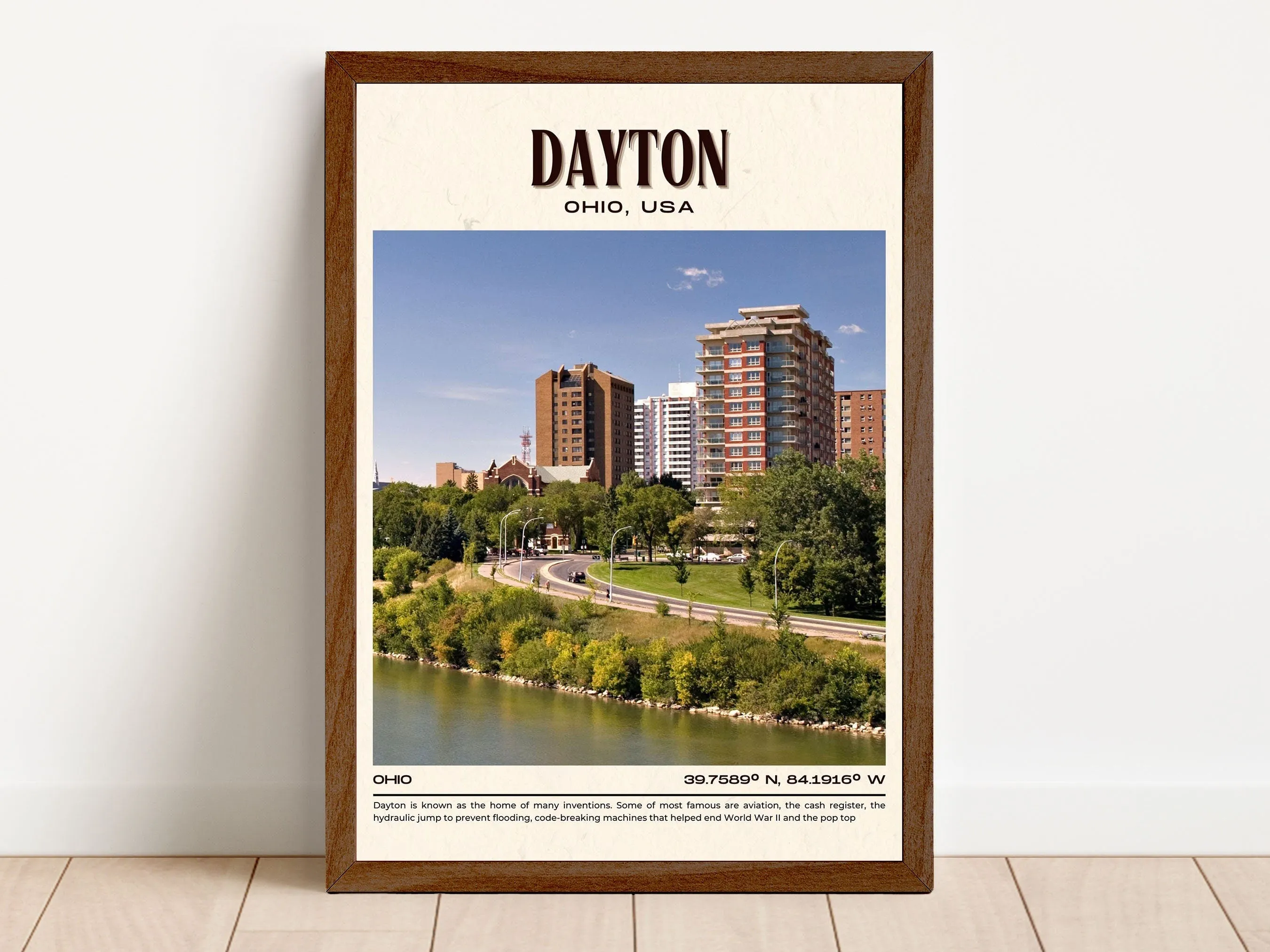 Dayton Vintage Wall Art, Ohio, USA
