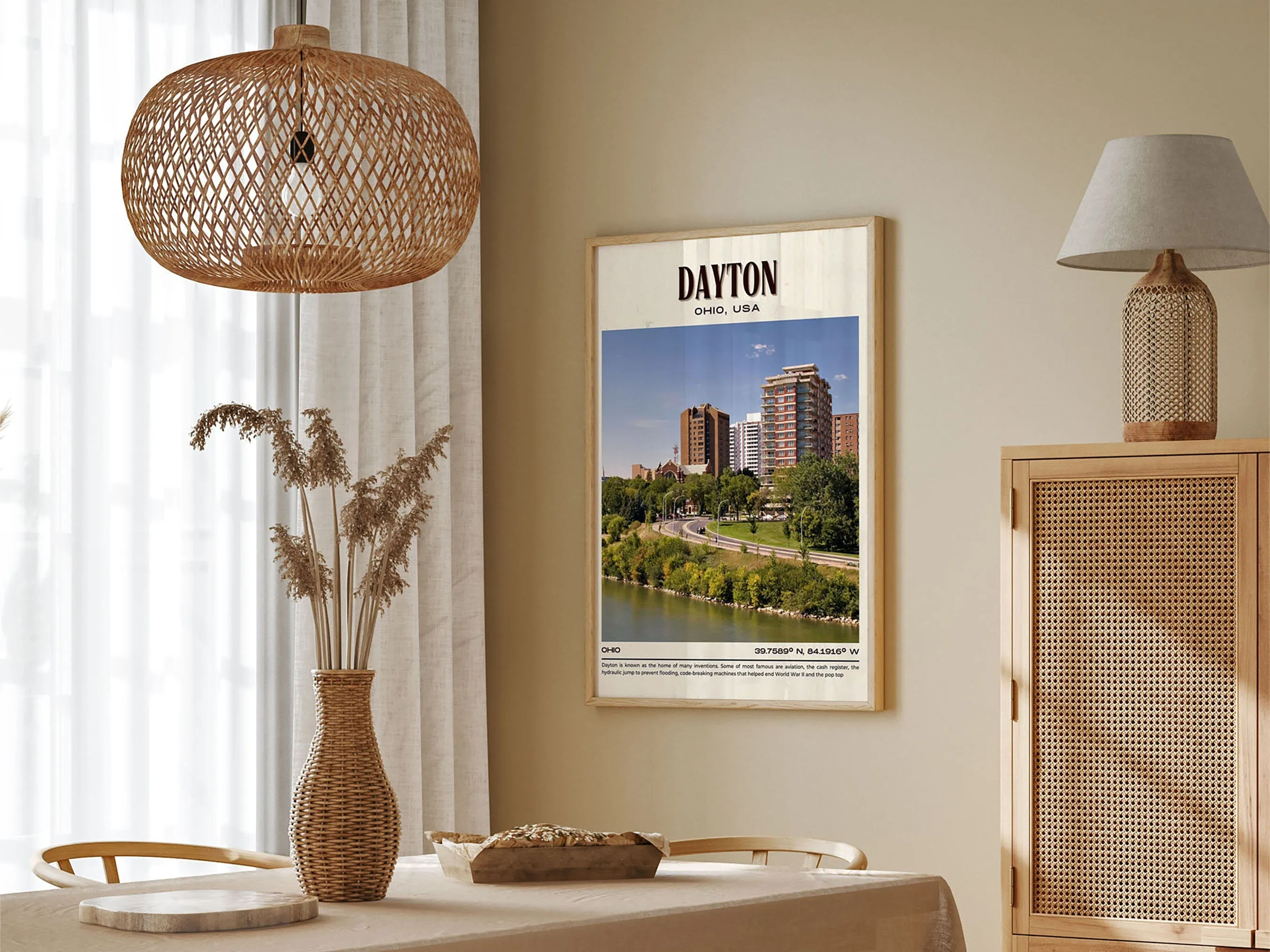 Dayton Vintage Wall Art, Ohio, USA