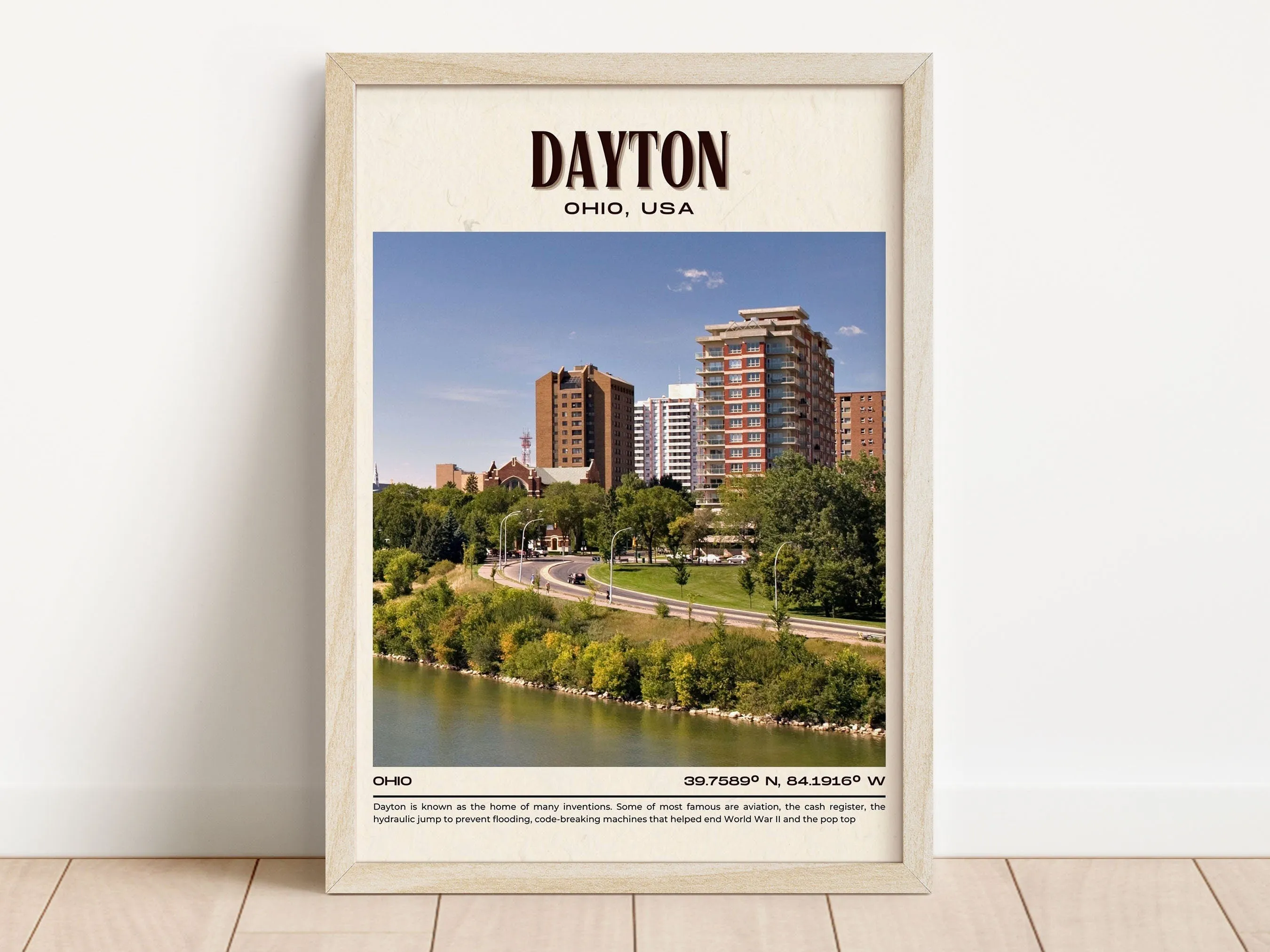 Dayton Vintage Wall Art, Ohio, USA