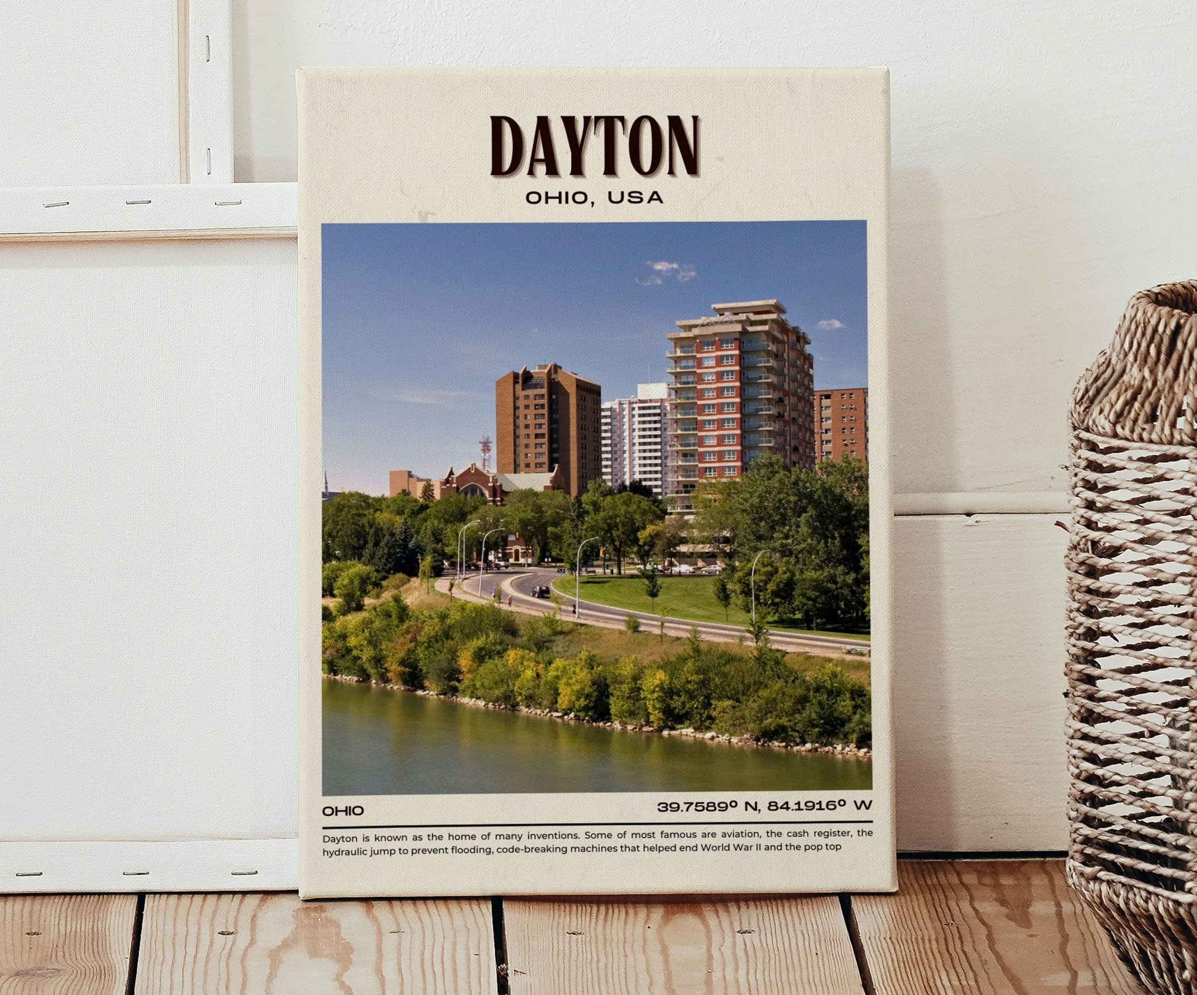Dayton Vintage Wall Art, Ohio, USA
