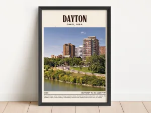 Dayton Vintage Wall Art, Ohio, USA