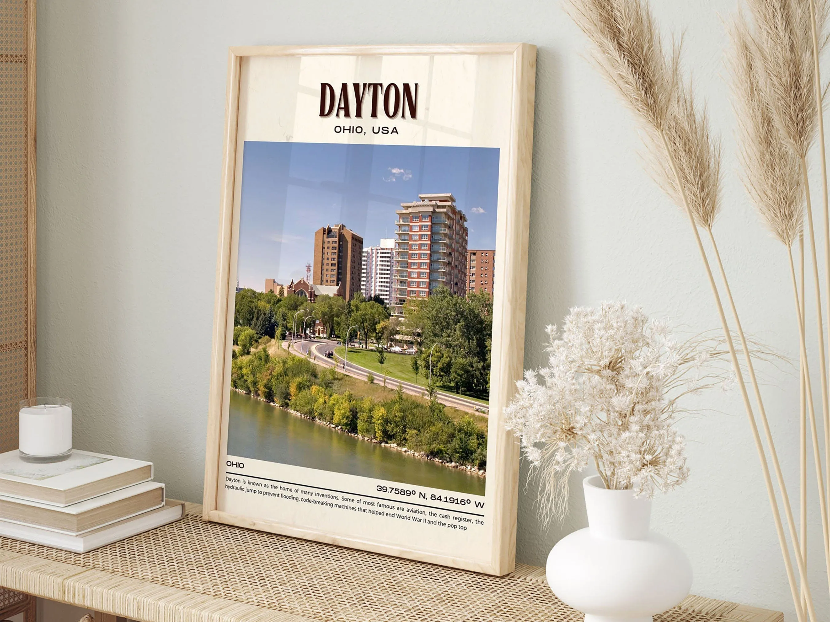 Dayton Vintage Wall Art, Ohio, USA