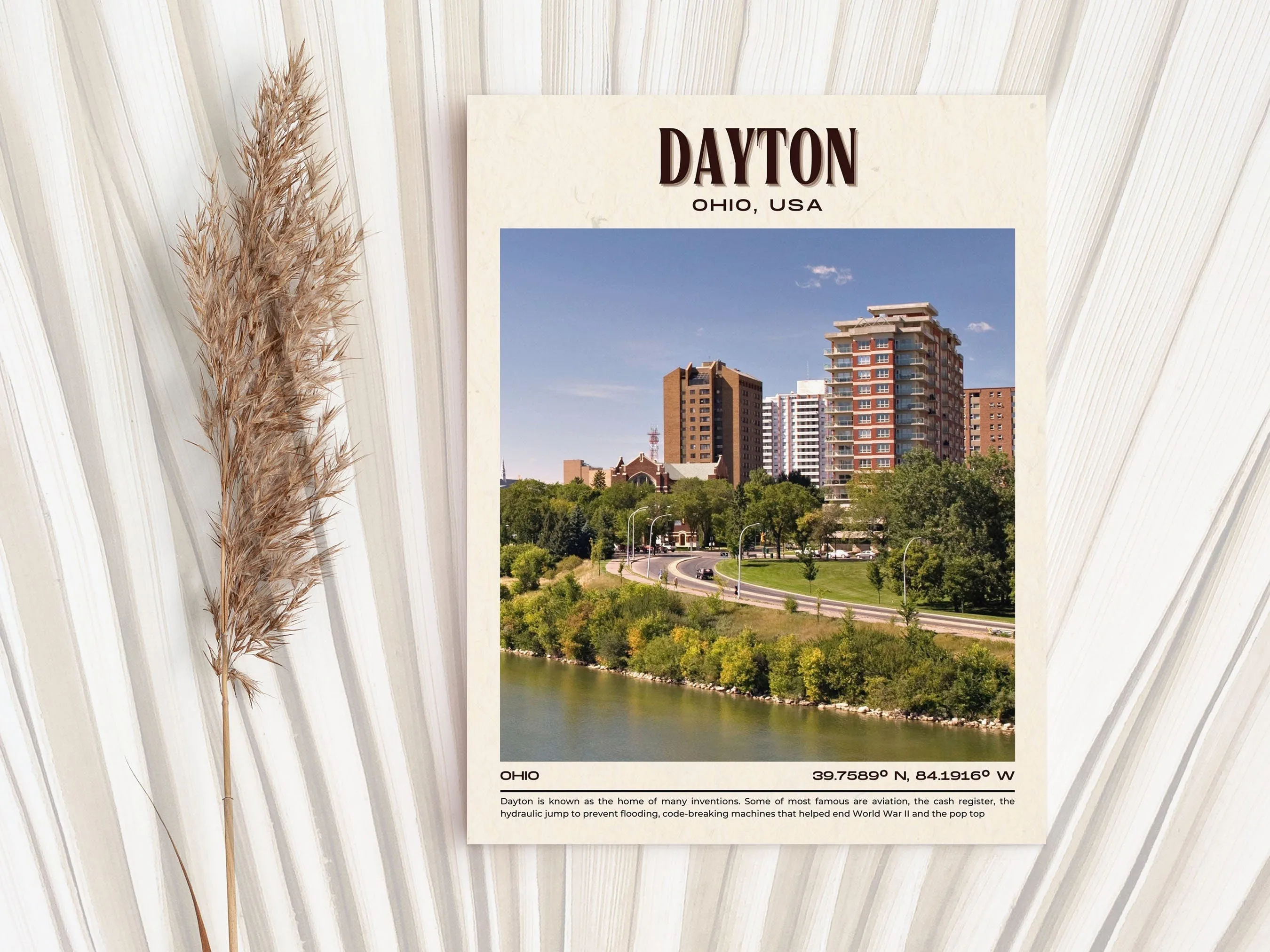 Dayton Vintage Wall Art, Ohio, USA