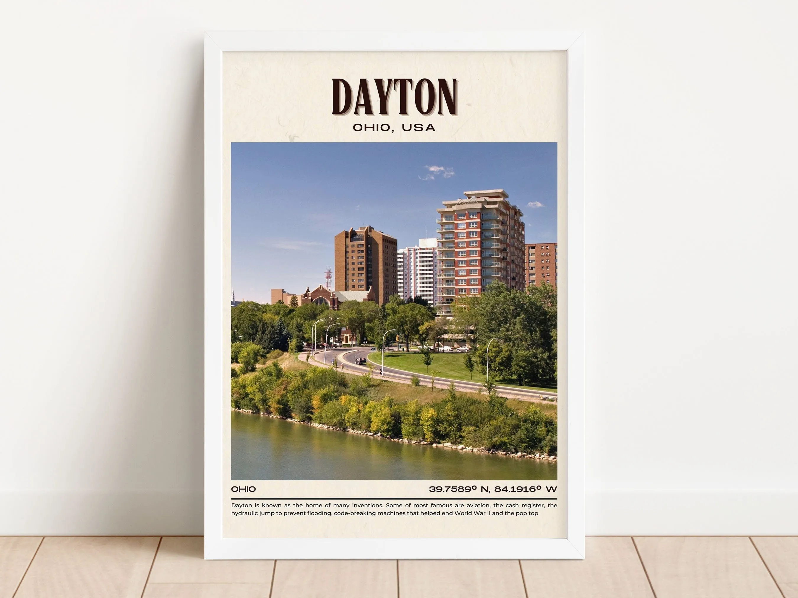 Dayton Vintage Wall Art, Ohio, USA