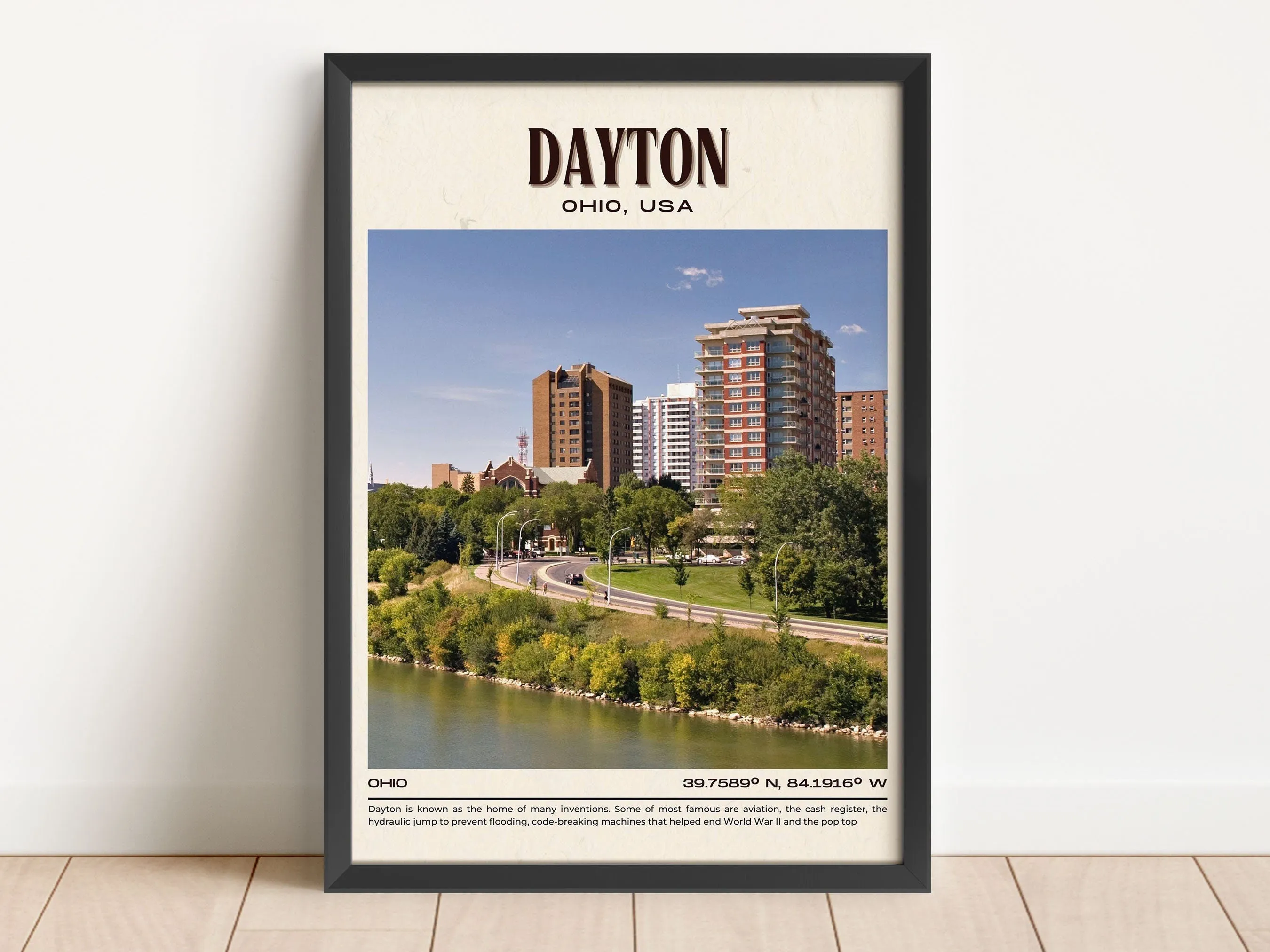 Dayton Vintage Wall Art, Ohio, USA