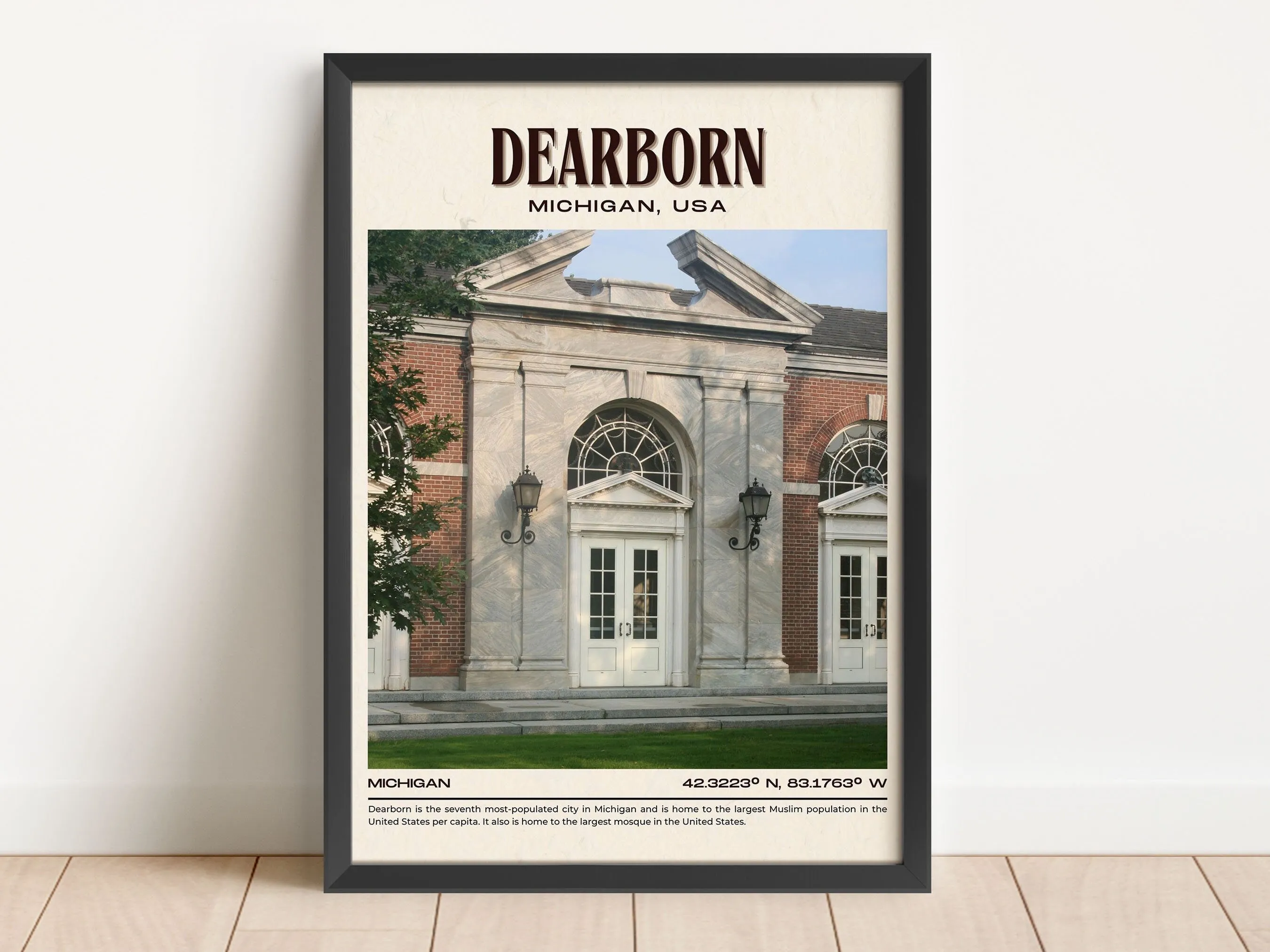 Dearborn Vintage Wall Art, Michigan, USA
