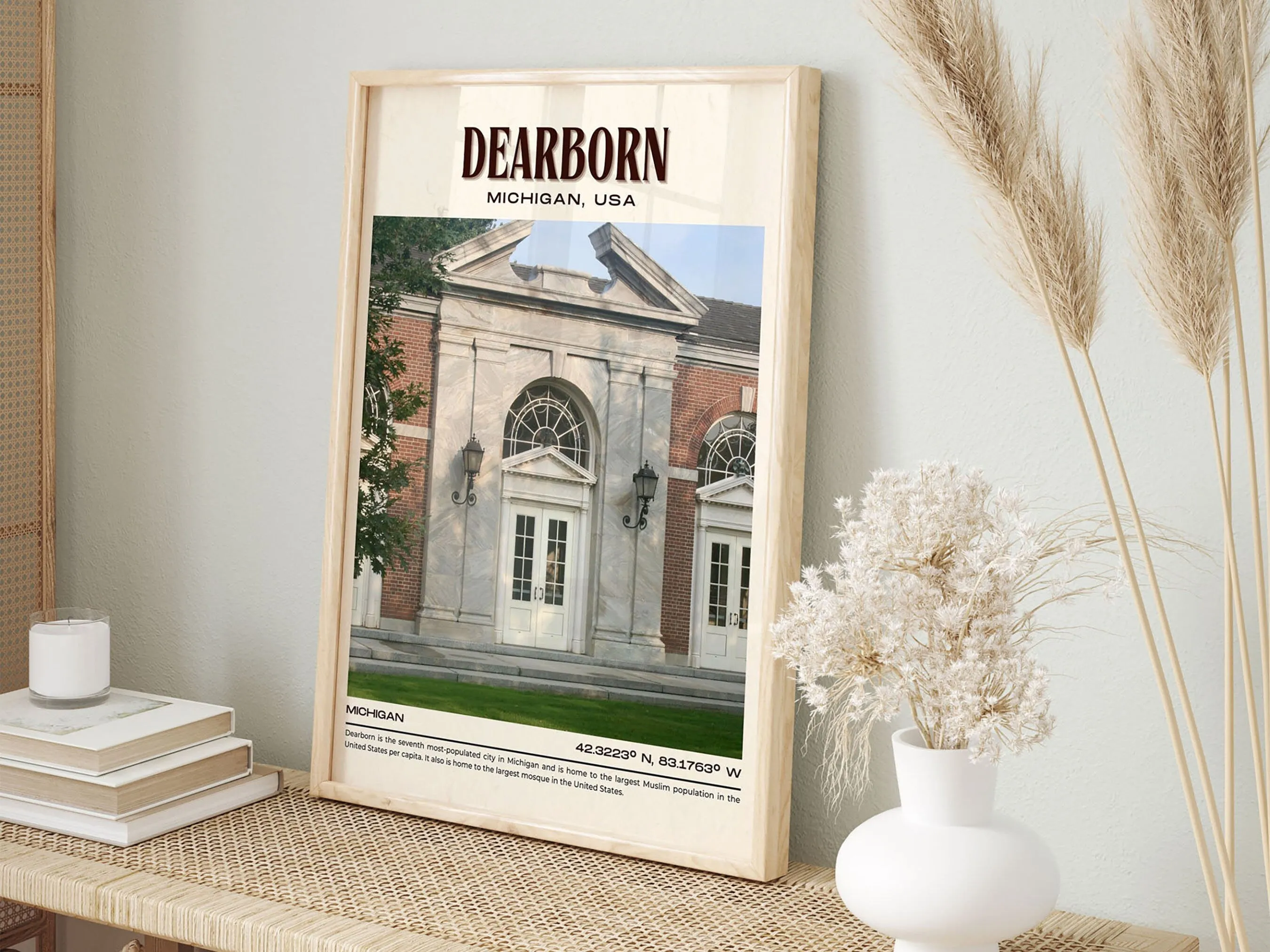 Dearborn Vintage Wall Art, Michigan, USA