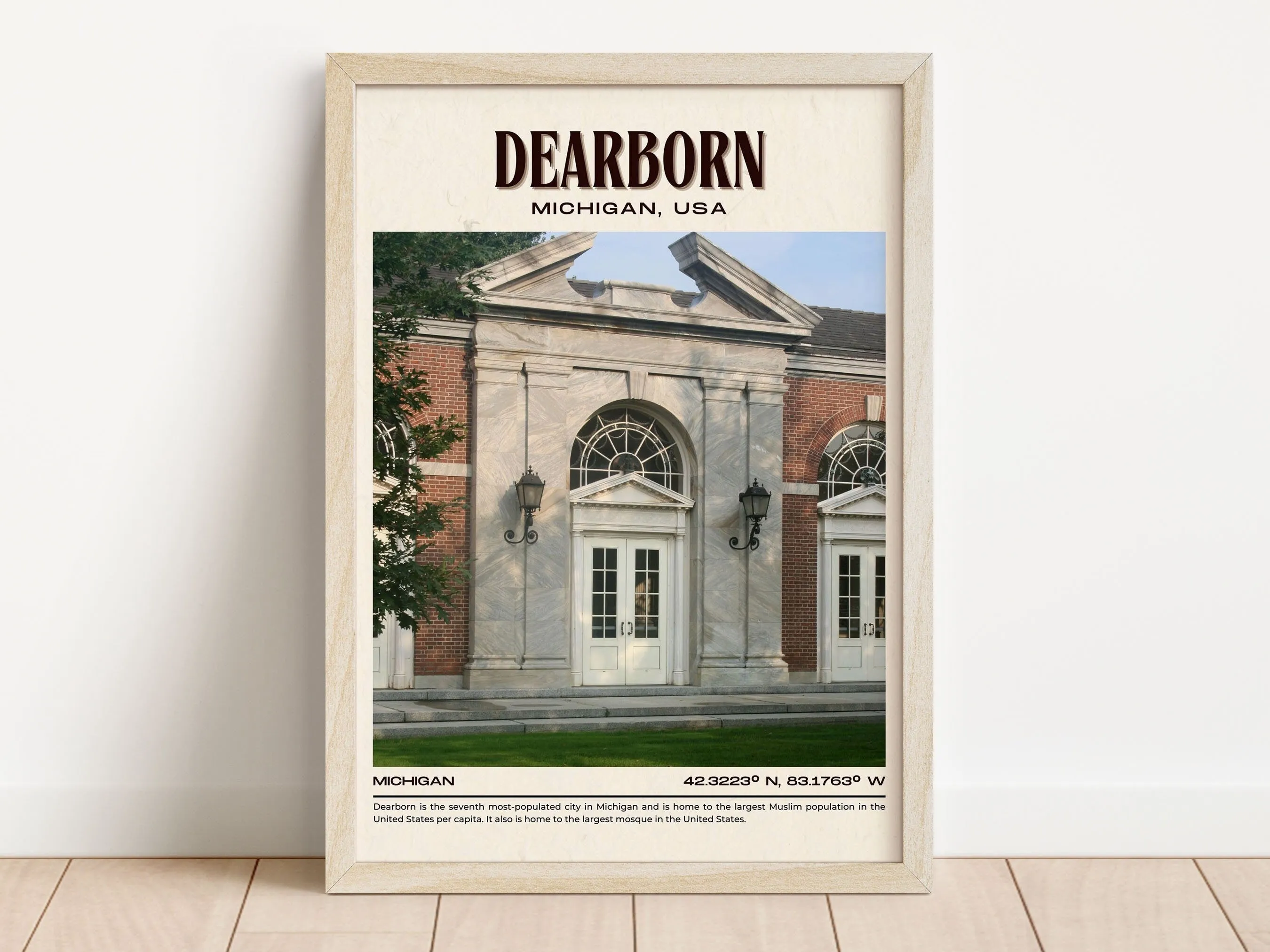 Dearborn Vintage Wall Art, Michigan, USA